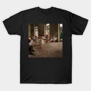 Edgar Degas the rehearsal Before the Ballet Ballerina Dancers Orange Autumn fall Gift T-Shirt